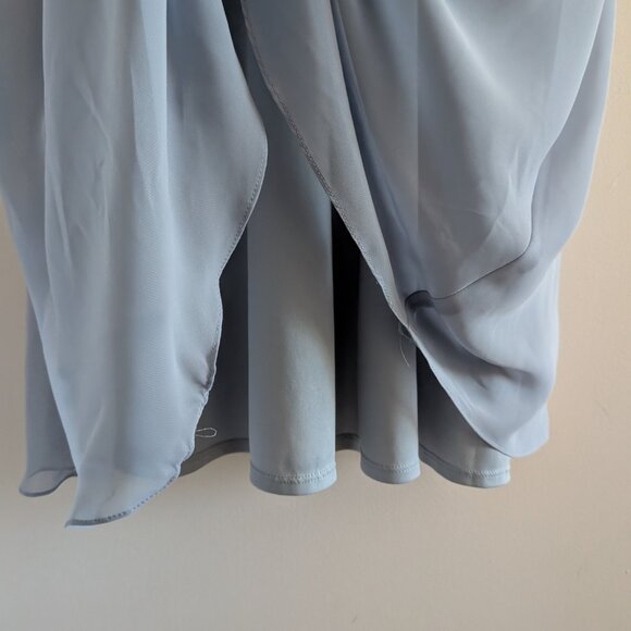 Dusty Blue chiffon dress - Picture 5 of 12